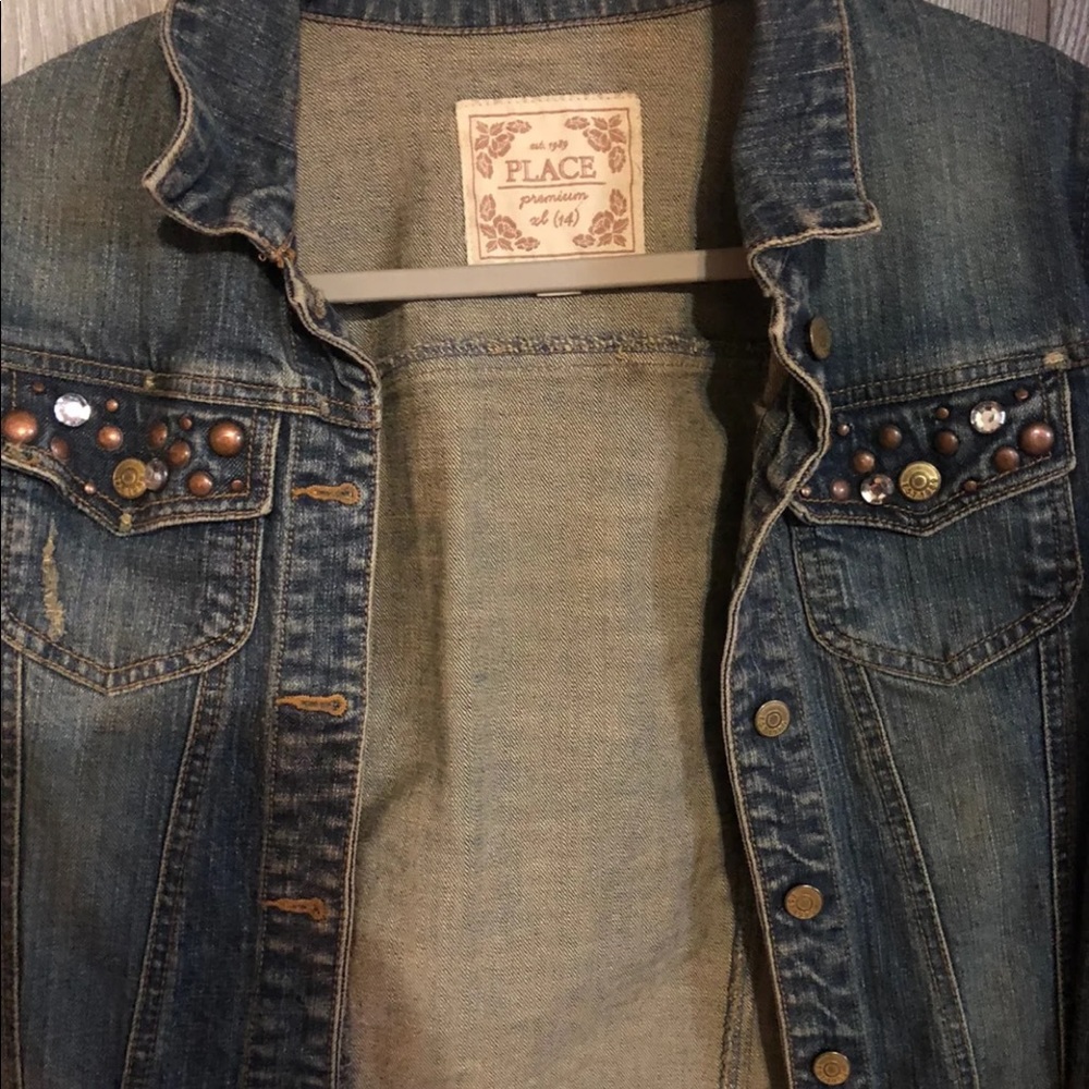 EMBELLISHED JEAN JACKET- size 14 GIRLS